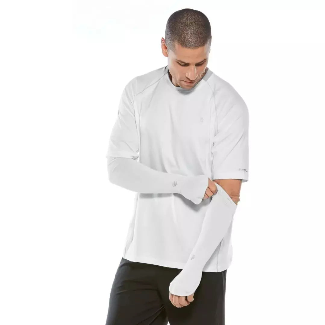 Coolibar Men's Backspin Performance Sleeves UPF 50+ S/M / White